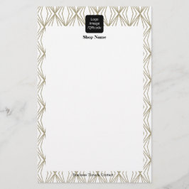 Menú de patrón de geometría moderno blanco