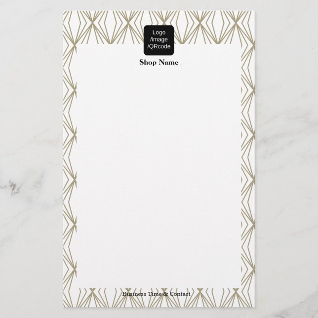 Menú de patrón de geometría moderno blanco (Frente)