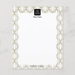 Menú de patrón de geometría moderno blanco