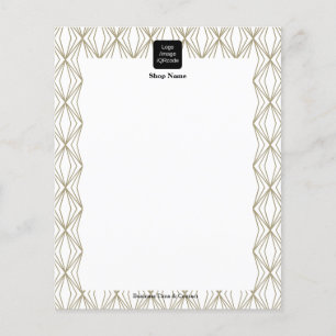 Menú de patrón de geometría moderno blanco