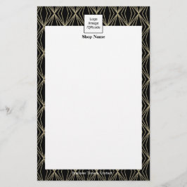 Menú de patrón de geometría moderno negro