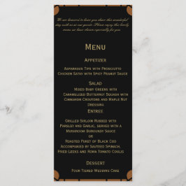 Menú de pavo real y Boda floral de estilo Art Deco