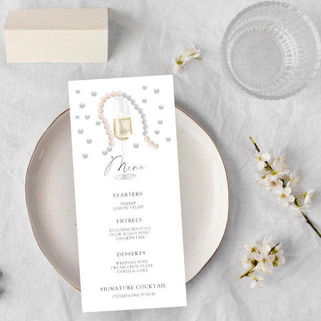 Menú de Pearls and Prosecco bridal ducha (Subido por el creador)