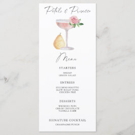 Menú de Petales y ducha de novia Prosecco