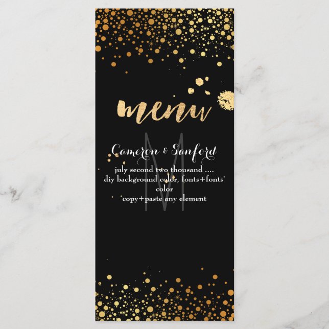 Menú de PixDezines con espectros dorados deslumbra (Anverso)