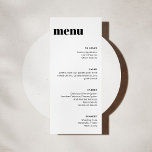Menú de plantilla de talla blanca Minimalista mode<br><div class="desc">Menú de plantilla de talla Minimalista moderna en blanco y negro</div>