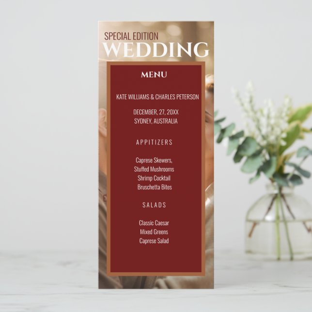 Menú de portada de revista simple único (Anverso de pie)