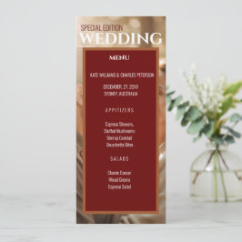 Menú de portada de revista simple único