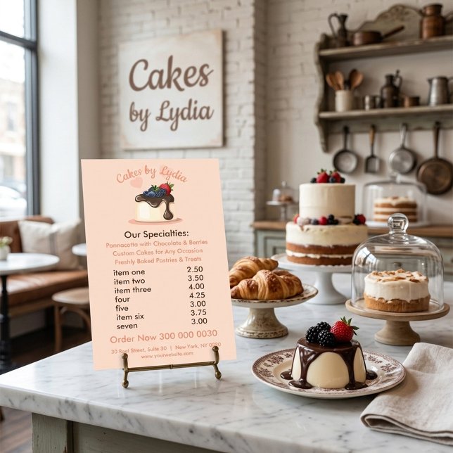 Menú de Postres Personalizado Dulce y Elegante (Subido por el creador)