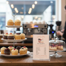 Menú de postres Personalizado dulce y elegante