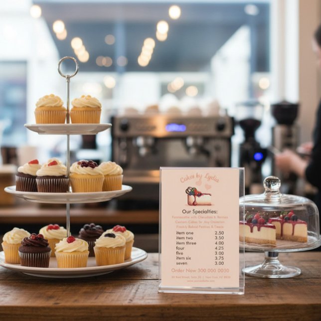 Menú de postres Personalizado dulce y elegante (Subido por el creador)
