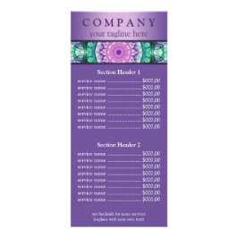 menú de precios de Lily