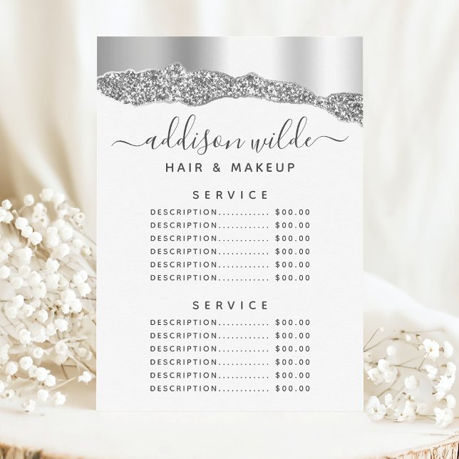 Menú de precios del servicio de glamour de diamant (Subido por el creador)