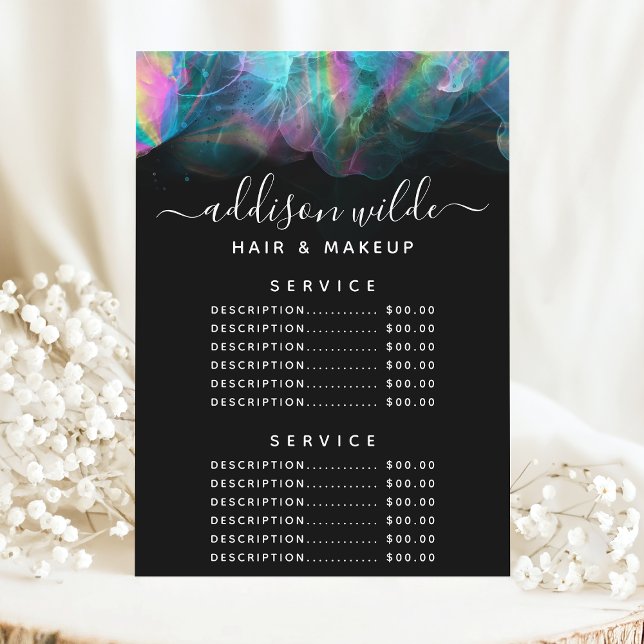 Menú de precios del servicio de tinta alcohólica h (Subido por el creador)