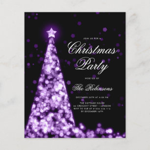 Menú de programa Invitación a árbol de Navidad de