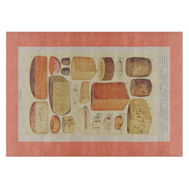 Menú de queso de ilustracion de la tabla de quesos (Anverso)