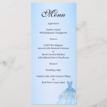 Menú de Quinceañera Azul