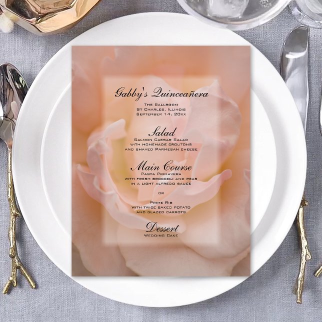 Menú de Quinceañera Rosa (Subido por el creador)