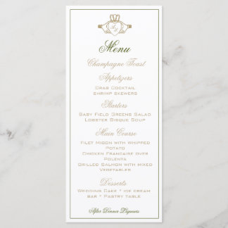 Menú de Recepción de Boda Claddagh
