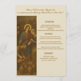 Menú de Recepción de Boda Cristiana