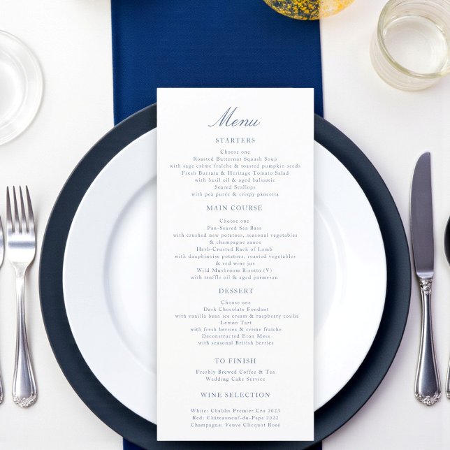 Menú de recepción de boda del encantador puente de (Subido por el creador)