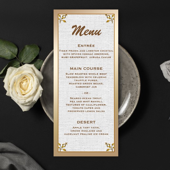 Menú de recepción de boda floral Rosa (Subido por el creador)