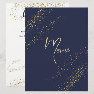 Menú de recepción de Boda Navy & Gold Stardust