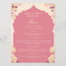 Menú de recepción de boda Sikh | Menú plano económ