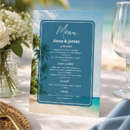 Menú de Recepción de Playa Elegante