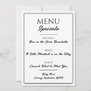 Menú de restaurante italiano para anuncio de embar