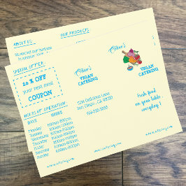 Menú de restaurante Triple Folleto con Cupón