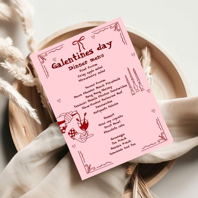 Menú de San Valentín Chica del Día de la Galentina (Subido por el creador)