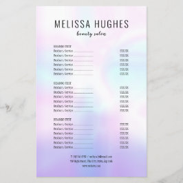 Menú de Servicio de Salones Irlandés Moderno Simpl