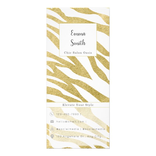 Menú de servicios de belleza de personalizable (Frente)