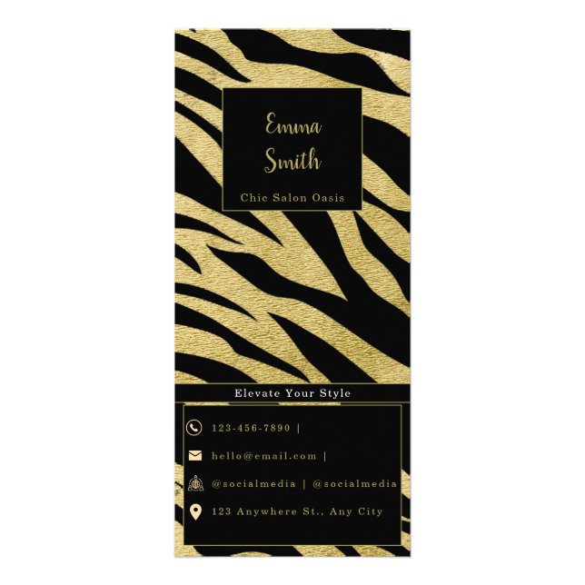 Menú de servicios de belleza de personalizable (Frente)