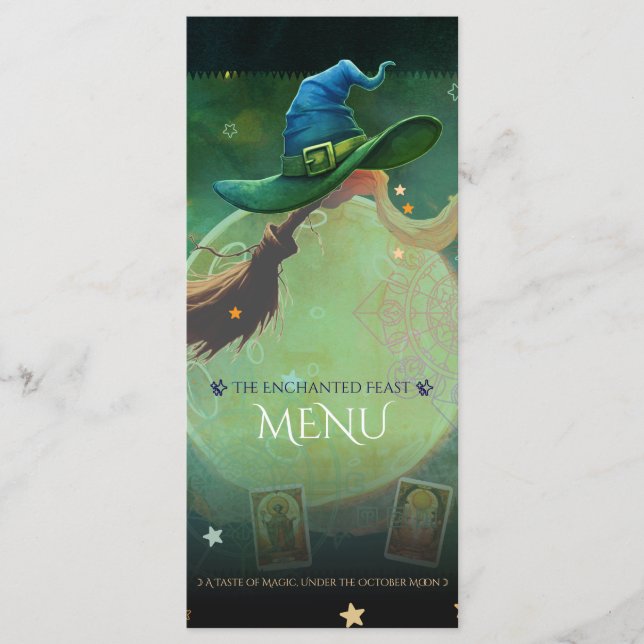 Menú de Tarot Encantado Noche Embrujada (Anverso)