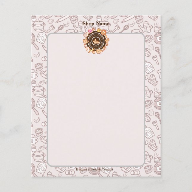 Menú de utensilios de cocina marrón (Frente)