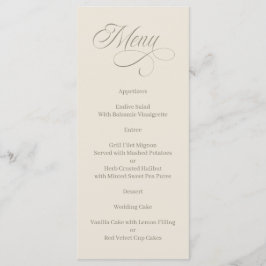 Menú de Villa Toscana con Caligrafía Elegante