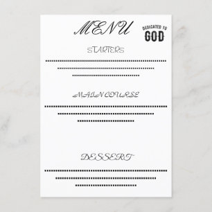 MENÚ DEDICADO A DIOS PERSONALIZABLE GUAY TEXTO NEGRO