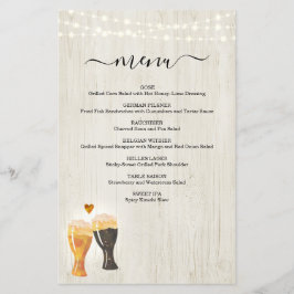 Menú degustación de cerveza