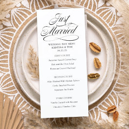 Menú del día de la boda casada
