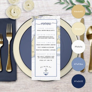 Menú del evento/Boda del viñedo de Martha Nautical