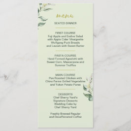 Menú del Jardín de Olivos Toscano