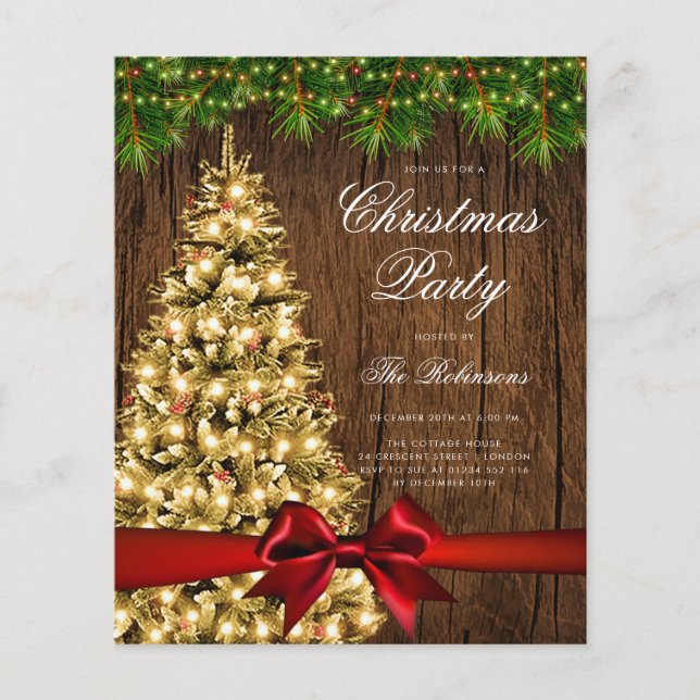 Menú del programa Invitación al árbol de Navidad r (Anverso)