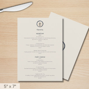 Menú del restaurante logo culinario moderno