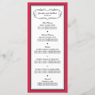 Menú del Tuxedo en rojo clásico