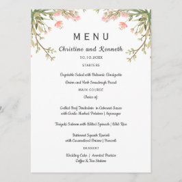 Menú Delicados prados rosados Boda o Fiesta