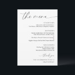 Menú Delicate caligrafía Boda romántico moderno<br><div class="desc">Aumente su recepción nupcial con nuestro Delicate Calligraphy Boda Menu, una combinación perfecta de modernidad y romance. Esta exquisita pieza cuenta con un intrincado guión de caligrafía que añade un toque de belleza intemporal a su experiencia gastronómica. La carta, elaborada con un toque contemporáneo, combina perfectamente la estética moderna con...</div>