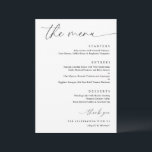 Menú Delicate caligrafía Boda romántico moderno<br><div class="desc">Aumente su recepción nupcial con nuestro Delicate Calligraphy Boda Menu, una combinación perfecta de modernidad y romance. Esta exquisita pieza cuenta con un intrincado guión de caligrafía que añade un toque de belleza intemporal a su experiencia gastronómica. La carta, elaborada con un toque contemporáneo, combina perfectamente la estética moderna con...</div>