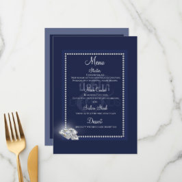 Menú Denim y diamantes azul